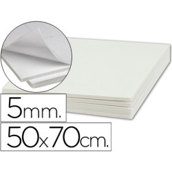  Cartón pluma Liderpapel de 5 mm. 50 x 70 cm. Blanco Adhesivo (10 uds.)