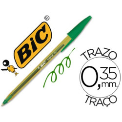 Bolígrafo BIC cristal Naranja color verde
