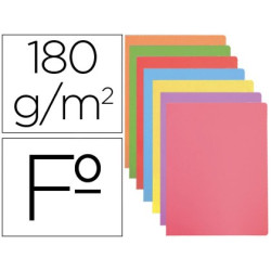 Subcarpetas de archivo 180 grs. Folio colores pastel surtidos