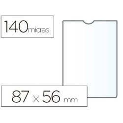 Fundas portadocumentos con uñero en PVC tamaño 87 x 56 mm. (100 unds)