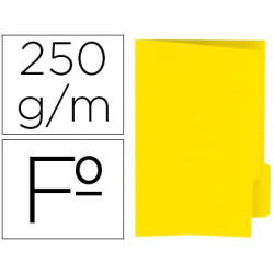 50 Subcarpetas de archivo Folio con pestaña a la derecha, amarillas