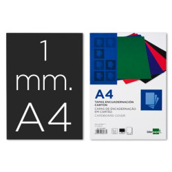 Paquete de 50 tapas A4 en cartón de 1 mm de grosor, color negro