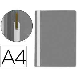 Dossiers con fastener y etiqueta para personalizar el lomo, color gris
