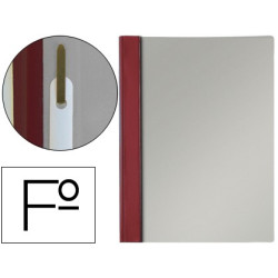 Dossier Esselte en PVC rígido con fastener metalico, color burdeos