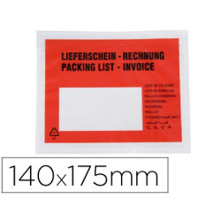 Paquete de 100 sobres autoadhesivos con ventala a la izquierda (165 x 130 mm)
