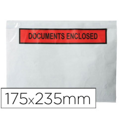Paquete de 100 sobres autoadhesivos transparentes (225 x 165 mm)