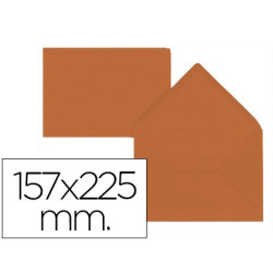 Sobres de color marrón de 157 x 225 mm. 9 uds.