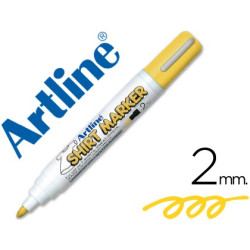 Rotulador Artline para uso en camisetas amarillo