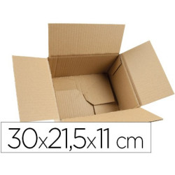 5 Cajas de cartón con fondo automontable de 300 X 215 X 110 mm.