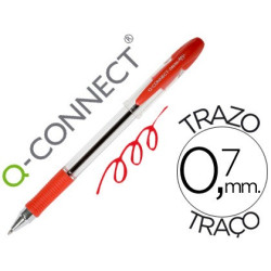 Bolígrafo Q-Connect cristal rojo