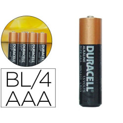  Pilas Duracell alcalinas Simply AAA (blister de 4 pilas)