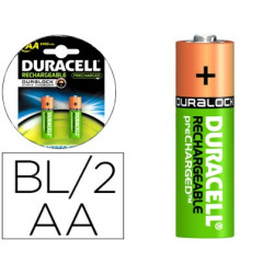  Pilas recargables Duracell Staycharged AA (blister de 2 pilas)