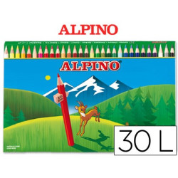  Lápices de colores Alpino (estuche de 30 colores)