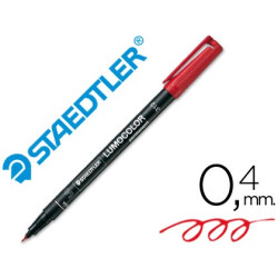 Rotulador permanente STAEDTLER LUMOCOLOR Rojo (0,4 mm.)