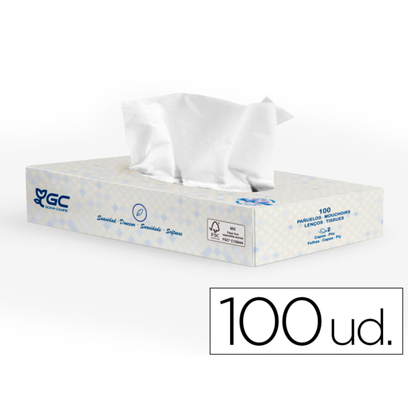 Pañuelos Faciales Tissue, Pack de 40 Uds por caja.