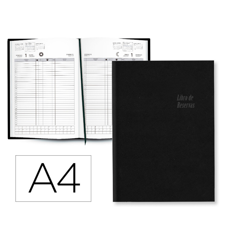 Libro reservas restaurante 2024: Agenda restaurante con fechas, 1 página  diaria. A4 : Designs H, Meler: : Libros