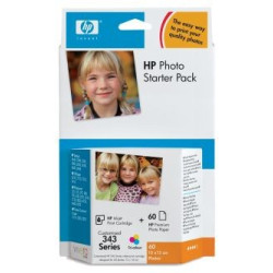 Pack original HP cartucho Nº 343 PHOTO PACK 10X15,(60H)(Q7948EE)