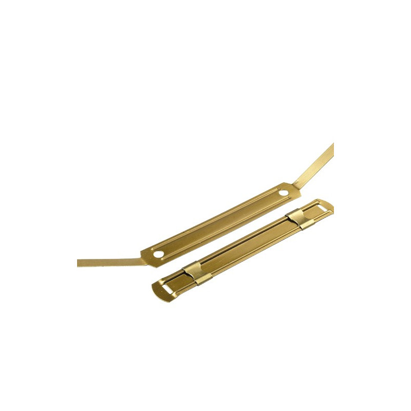 Umec fastener metalico dorado con lengueta ancha y pasador