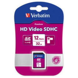 Tarjeta de Memoria Verbatim SD HD Video Card Clase 6 480 min 32G